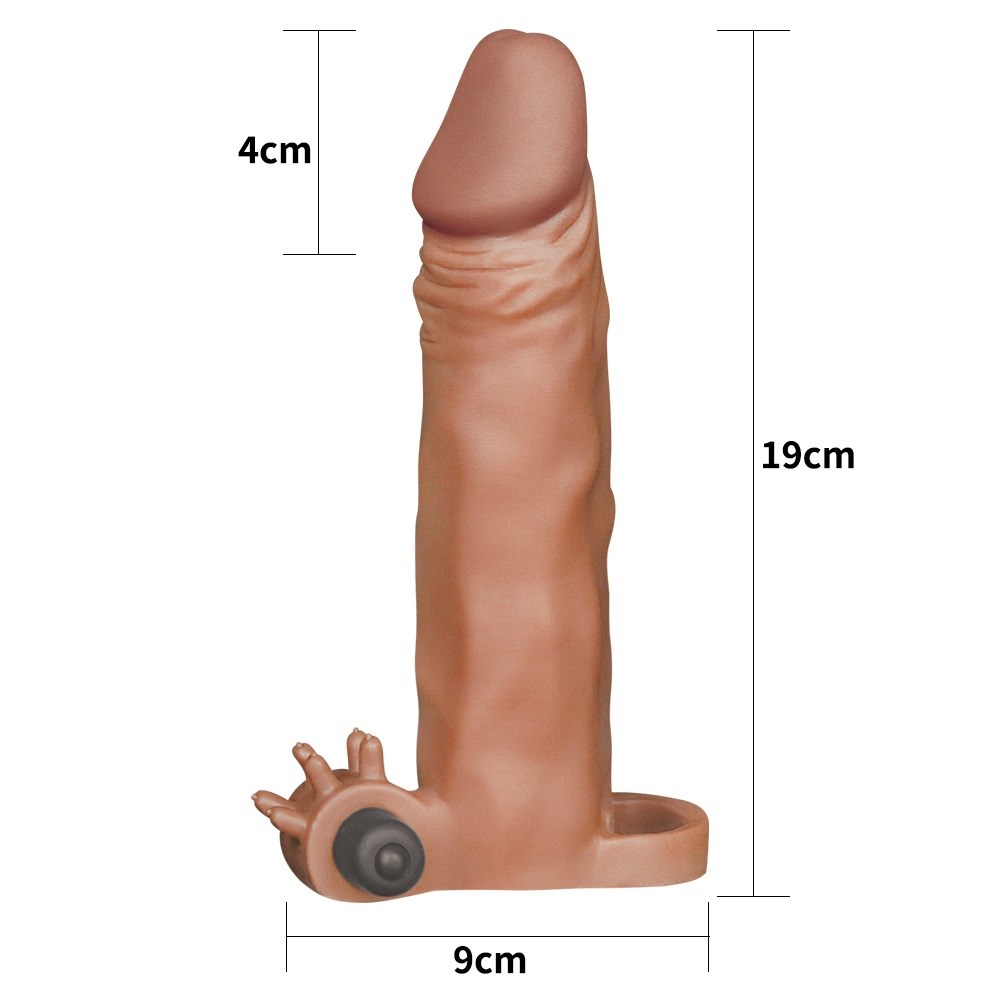 19 cm Melez Titresimli Penis Kılıfı