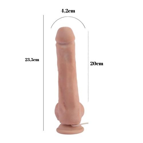 23,5 cm çift katmanlı titreşimli penis