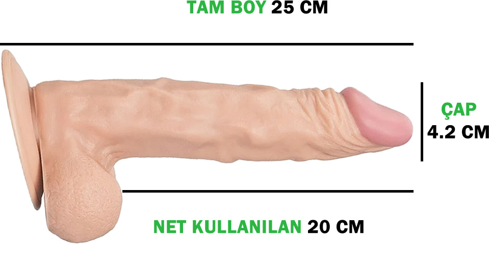 25 cm belden bağlamalı penis