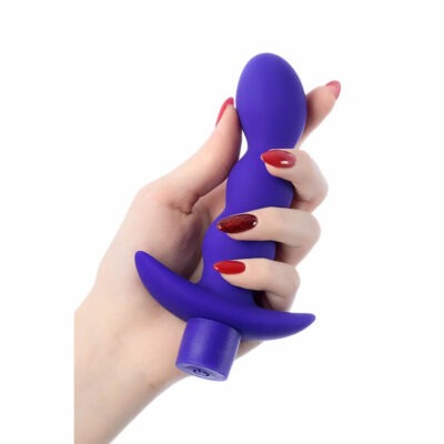 Adore 15Cm Titreşimli Mor Oluklu Anal Plug