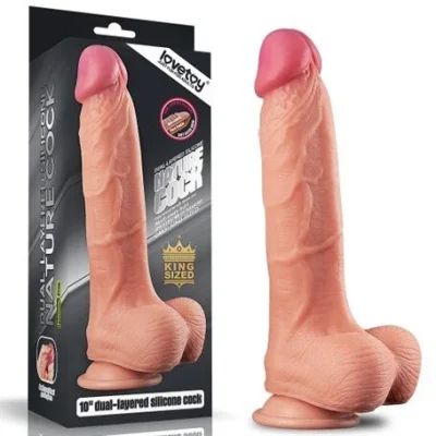 Çift Katmanlı 25 cm Realistik Dildo Penis