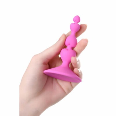 Loverty 8Cm Kalp Desenli Pembe Anal Plug