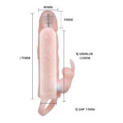 Titreşimli penis kılıfı 17 cm